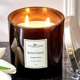 home centre Boutique Sparkle Noir Scented Jar Candle-picture-29