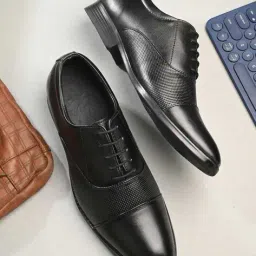 foxyfoot Men Formal Lace-Up Shoes With Genuine Leather Upper image 1