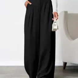 leriya fashion Women High-Rise Relaxed Fit Trousers-picture-40