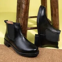 Ankle-Length Boots with Faux leather upper-image-10