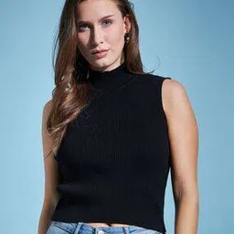 98°north Women Ribbed High-Neck Pullover-picture-42