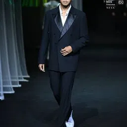 asos design Wide-Leg Tuxedo Flat-Front Suit Trousers-picture-25