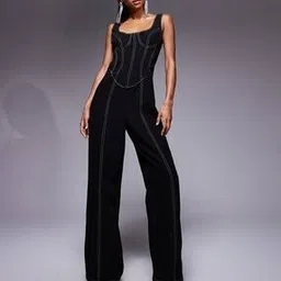 asos design Topstitch Corset Detail Structured Jumpsuit-picture-21