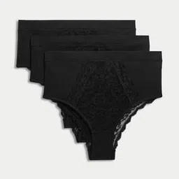 marks & spencer Women Pack of 3 Lace Brazilian Panties-picture-31