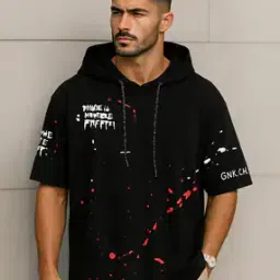 neonomad Men Printed Slim Fit Hooded T-Shirt -picture-38
