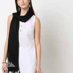 matchitt Women Embroidered Stole with Tassels-picture-47