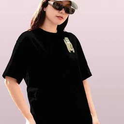 notsofit Women Oversized Fit Graphic Print T-Shirt image 1