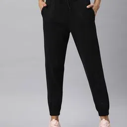 laabha Women Cuffed Track Pants with Elasticated Drawstring Waist-picture-42