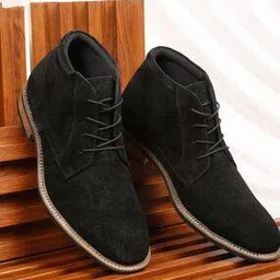 teakwood leathers Men Lace-Fastening Ankle-Length Boots with Round Toes-picture-33