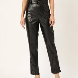 zastraa Slim Fit Flat-Front Pants with Belt-picture-14
