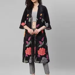 deebaco Women Floral Print Shrug with Bell Sleeves-picture-33
