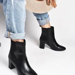 shuz touch Women Heeled Ankle-Length Boots with Zip-Detail-picture-23