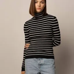 only Women Striped Slim Fit Sweater-picture-25