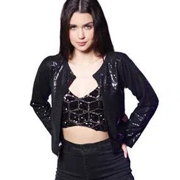 sera Embellished Crop Shrug with Full Sleeves-picture-17