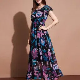 jash creation Women Abstract Fit and Flare Dress-picture-21