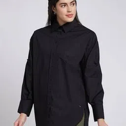 spykar Women Oversized Shirt with Patch Pocket-picture-17