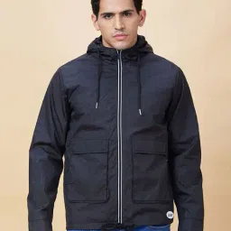 being human Men Regular Fit Hooded Jacket image 1