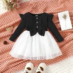 pixie n prince Girls Fit & Flare Dress with Bow Accent-picture-21