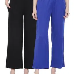 clovia Pack of 2 Solid Pyjamas-picture-36