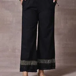 lakshita Women Wide-Leg Palazzos with Insert Pockets-picture-13