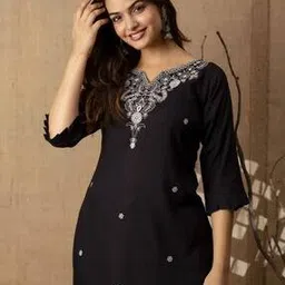 Women Embroidered A-Line Kurti-image-58