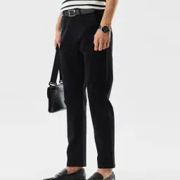 snitch Men Flat-Front Slim Fit Chino Trousers image 1