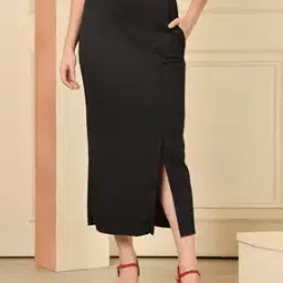 neudis Women Striped Straight Skirt with Insert Pocket-picture-24