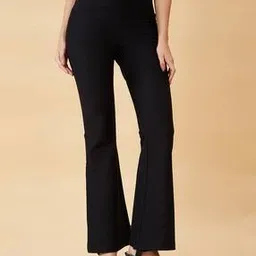 globus Stretchable High Waist Flared Workwear Treggings-picture-50