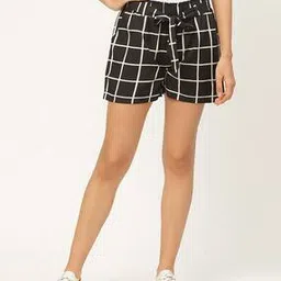 wisstler Checked Mid-Rise Shorts-picture-45
