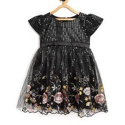 bella moda Embellished Round-Neck Dress-picture-43