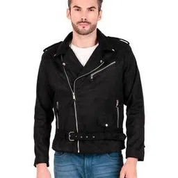 leather retail Men Zip-Front Regular Fit Bikers Jacket-picture-26