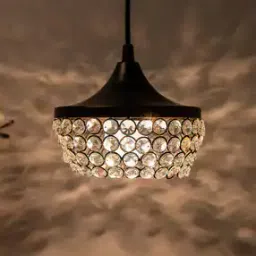 Matt Crystal Hanging Goblet Light Pendant-image-3