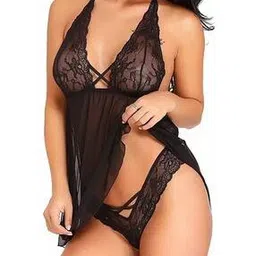 cup's-in Women Lace Halter-Neck Babydoll-picture-34