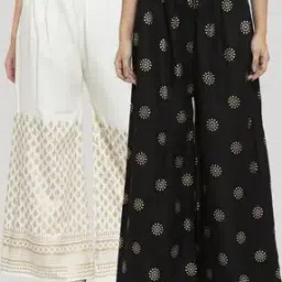 clora creation Pack of 2 Printed Palazzos-picture-15