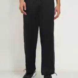 ajile by pantaloons Men Striped Straight Track Pants with Drawstring Waist-picture-13