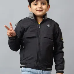 sky heights Boys Zip-Front Bomber Jacket image 1