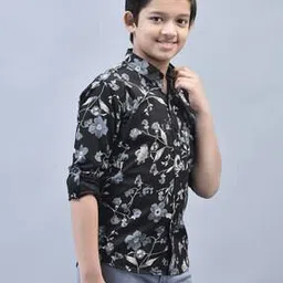 crimsoune club Boys Floral Print Slim Fit Shirt-picture-13