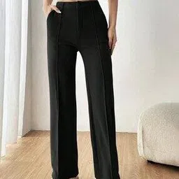 buynewtrend Women Straight Fit Flat-Front Pants-picture-50