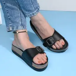 layasa Women Slip-On Slides with Buckle Fastening-picture-12