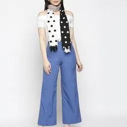 belleziya Women Geometric Print Scarf with Tassels-picture-38