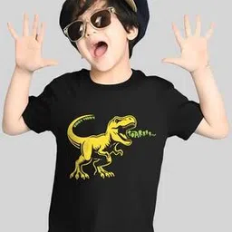 kiddy viddy Boys Graphic Print Regular Fit Round-Neck T-Shirt-picture-22