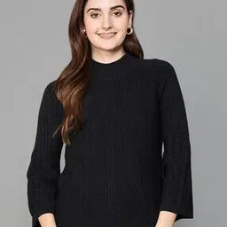 colour me Women Abstract High-Neck Cardigan-picture-48