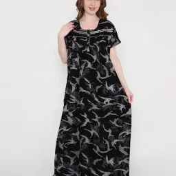 nightspree Women Abstract Nightgown with Round Neck image 1
