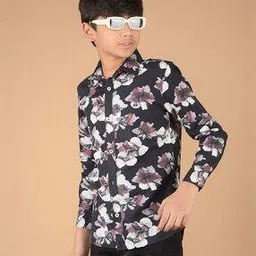 crimsoune club Boys Floral Slim Fit Shirt-picture-38