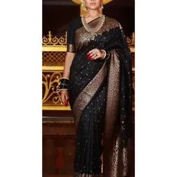 a one wear Women Floral Woven Banarasi Silk Saree-picture-41