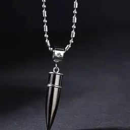 bhrm Men Silver-Plated Chain with Pendant-picture-16