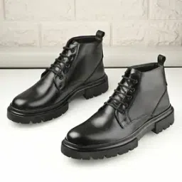 mactree Men Lace-Up Ankle-Length Boots with Round Toes-picture-41