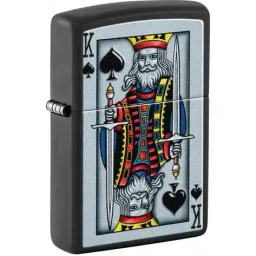 zippo King of Spade Design Windproof Pocket Lighter image 1