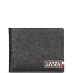 tommy hilfiger Leather Bi-Fold Wallet with Brand Applique-picture-14