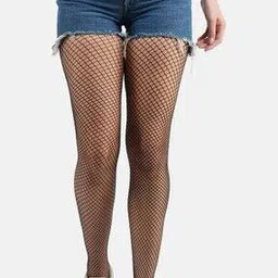 zerokaata Women Checked Sheer Stockings with Elasticated Waistband-picture-10